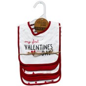Wholesale - 5pk VALENTINE BIBS C/P 48, UPC: 191655257182